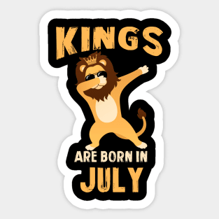 Cute King Are Born In July T-shirt Birthday Gift Sticker